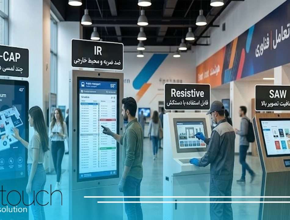 انواع فناوری تاچ در استند و کیوسک لمسی