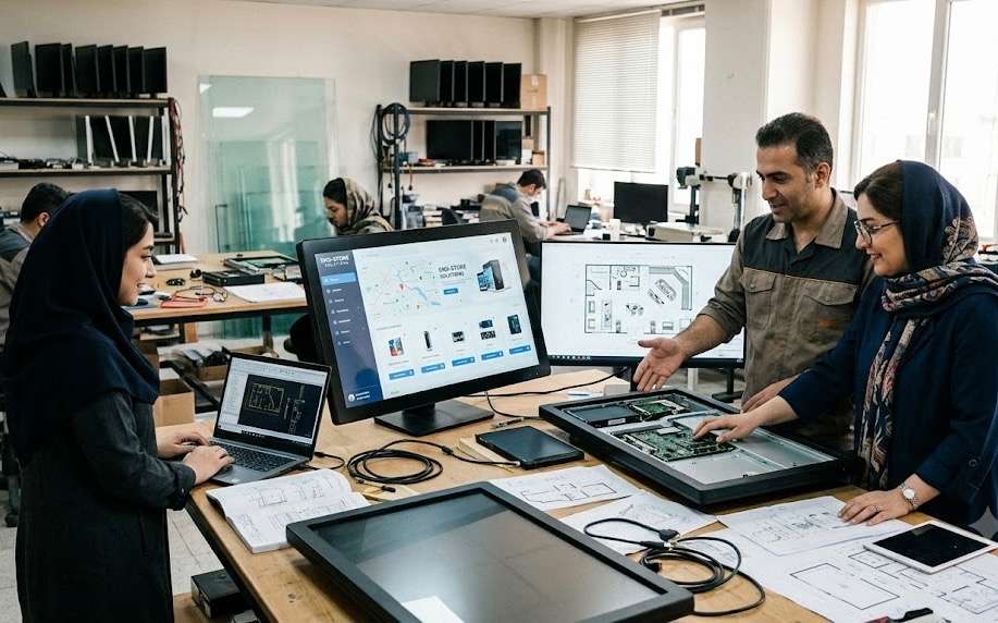 سفارش مانیتور لمسی سفارشی برای پروژه‌های فروشگاهی و نمایشگاهی